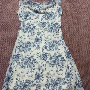 SHEIN Blue Floral Mini Dress